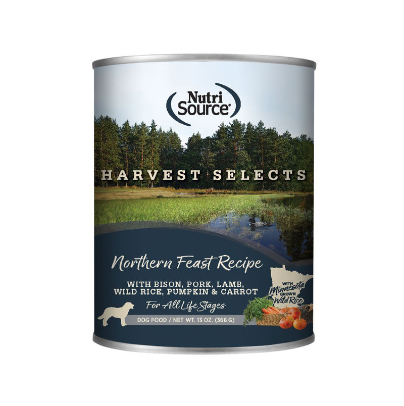 NutriSource Harvest Selects Canned Dog Food Northern Feast 13oz