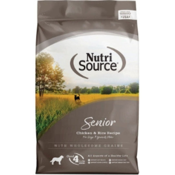 NutriSource Senior Dry Dog Food Chicken & Rice