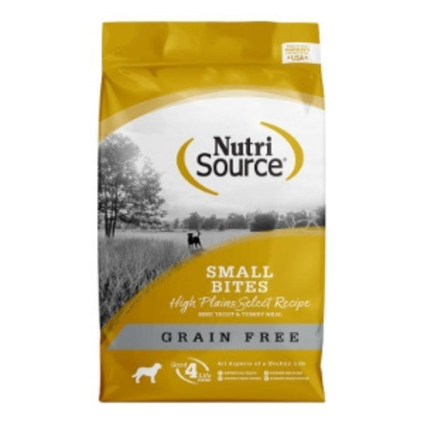 NutriSource Select Recipe Small Bites Grain Free Dry Dog Food High Plains Select