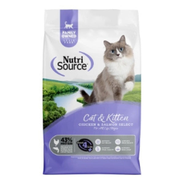 NutriSource Cat & Kitten Select Dry Cat Food Chicken & Salmon