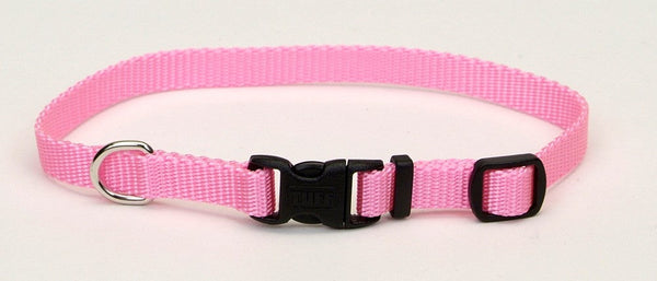 Coastal Adjustable Nylon Dog Collar with Plastic Buckle Bright Pink