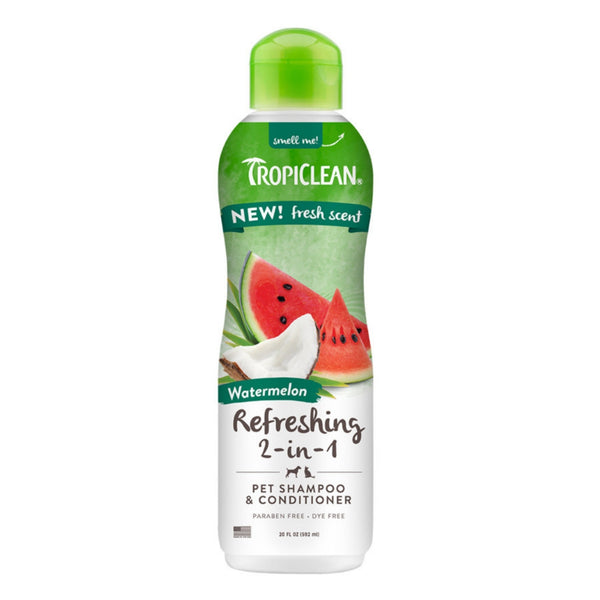 TropiClean Refreshing 2-in-1 Pet Shampoo and Conditioner
