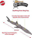 Skinneeez Extreme Dog Toy Triple Squeaker Shark