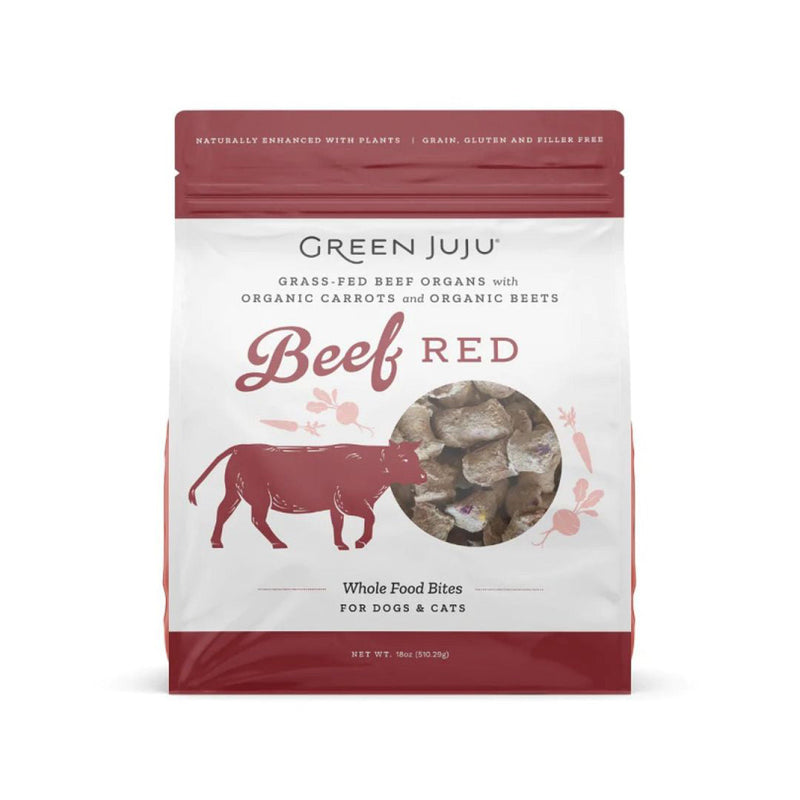 Green Juju Freeze Dried Topper Beef Red 18oz.