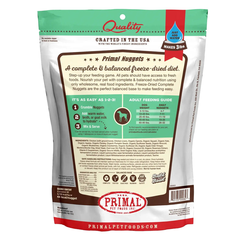 Primal Pet Foods Freeze Dried Dog Food Chicken